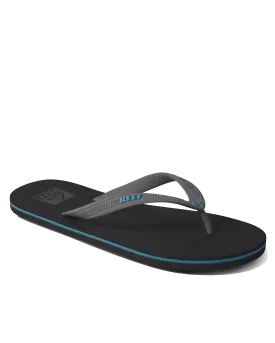 Seaside Flip Flops in Grey, Aqua & Black