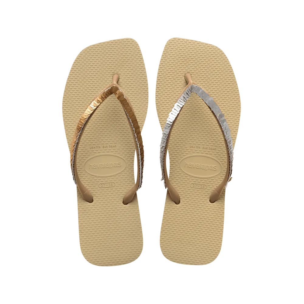 Slim Square Magic Sequin Flip Flop