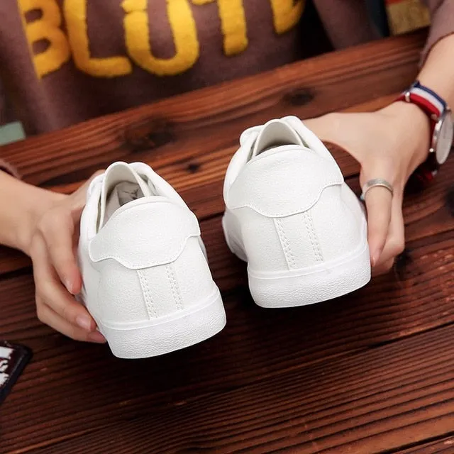Spring Shoes Men Sneakers Casual Soft Leather Men Shoes Brand Fashion Male White Shoes KA1188