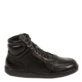 Street Black Leather Athletics Boots Code 3 Mid Cut