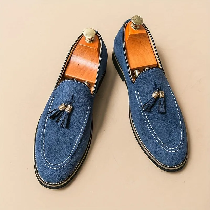 Stuttgart | Klassische Orthopdische Wildleder-Slipper mit Quasten