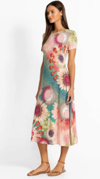 The Janie Favorite Cap Sleeve Dress-Emily