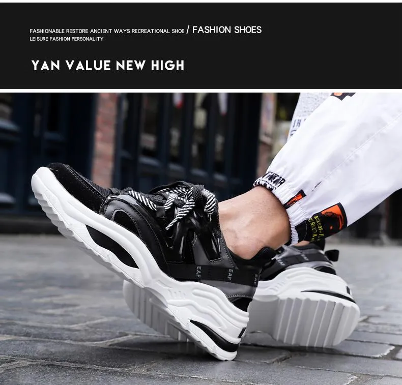 Vintage Sneakers Men Breathable Mesh Casual Shoes Men Comfortable Fashion Tennis Sneakers flats hot