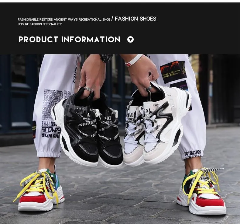 Vintage Sneakers Men Breathable Mesh Casual Shoes Men Comfortable Fashion Tennis Sneakers flats hot