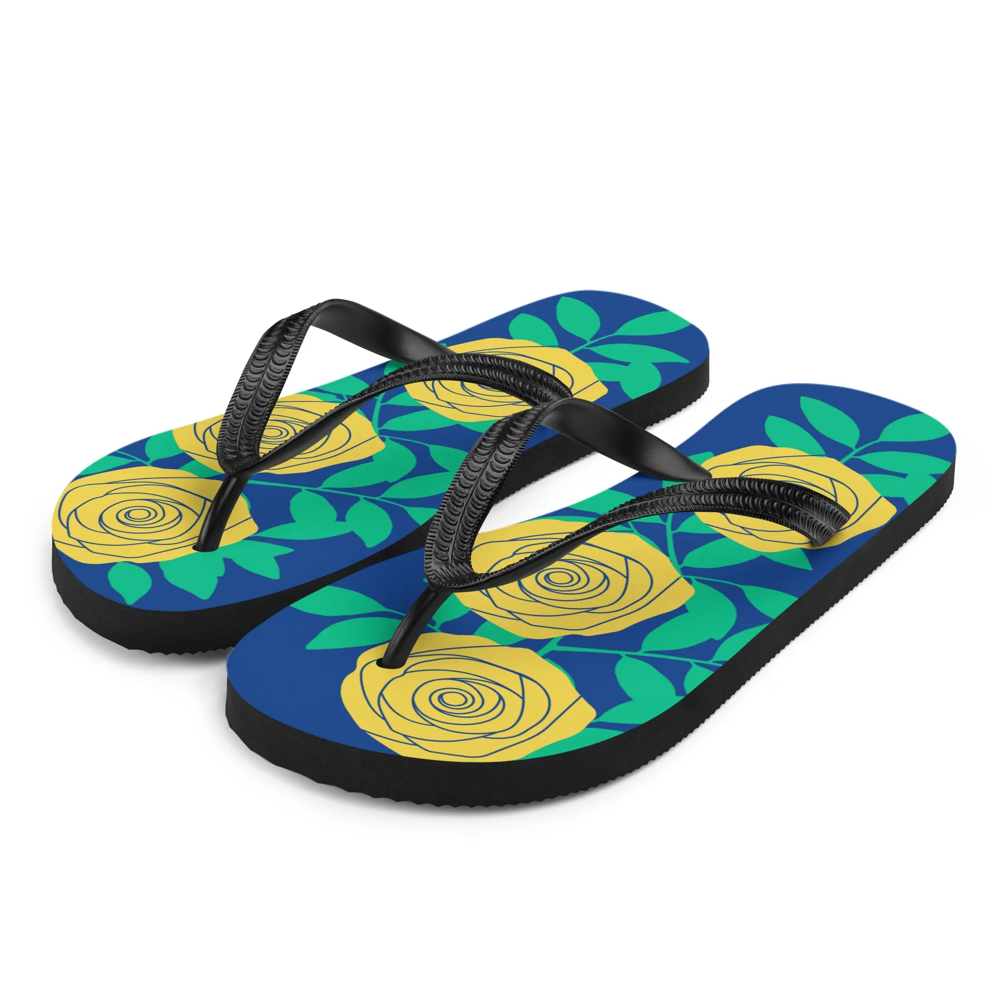 Yellow Roses Flip-Flops
